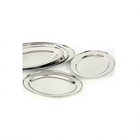 Plateau de service multifonctionnel élégant et durable en acier inoxydable Mayur Exports, réutilisable, passe au lave-vaisselle, finition polie, pour restaurant