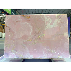 KT STONE Encimeras de Baño de Lujo Retroiluminadas de Ónix Rosa, Azulejos Naturales de Ónix, Losa de Ónix Rosa para Pisos - Product Image 2