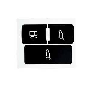 Audi Q7 <b>Trunk</b> Button Repair Sticker <b>Black</b> PVC Adhesive Cover For Luggage Opening Closing Control - Product Image 4