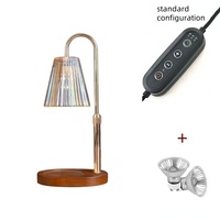 Dimmable Vintage Bougie Parfumée Réchauffeur Lampe Hauteur Réglable Lampe En Bois pour La Décoration Intérieure pour Chambre
