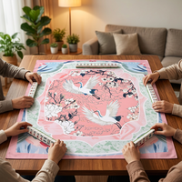 Tapis de jeu de mahjong en caoutchouc imperméable de grande taille, épaisseur 3 mm, carré, impression personnalisée, antidérapant, protection de table, directement de l'usine