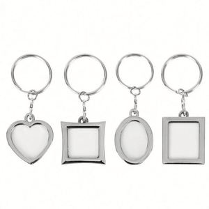 Promotional <b>Custom</b> Shape Sublimation Keyrings Customized Blank Metal Heart Transfer Printing Keyholder DIY <b>Keychains</b> - Product Image 2