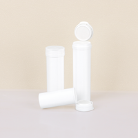 Tube à comprimés effervescents en PP de qualité alimentaire, pleine taille, personnalisable, résistant à l'humidité, avec dessiccant et bouchon à clapet