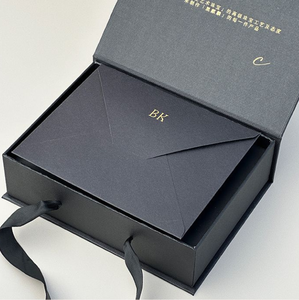 High-end matching portable ribbon envelope gift box for jewelry cosmetics and <b>rings</b> as a souvenir packaging box - Product Image 3
