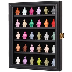 Vitrine murale pour figurines miniatures, verrouillable, protégée contre les UV, pour objets de collection - Product Image 1