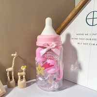 Ensemble de biberons en forme de gourde pour bébé, sans BPA, personnalisés en usine, 0-12 mois, avec brosse à tétine en silicone de qualité alimentaire, variés