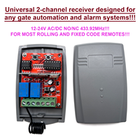 Récepteur de télécommande de porte de garage 433MHz DC 12-24V 433.92mhz Commutateur émetteur de commande de porte à code roulant fixe