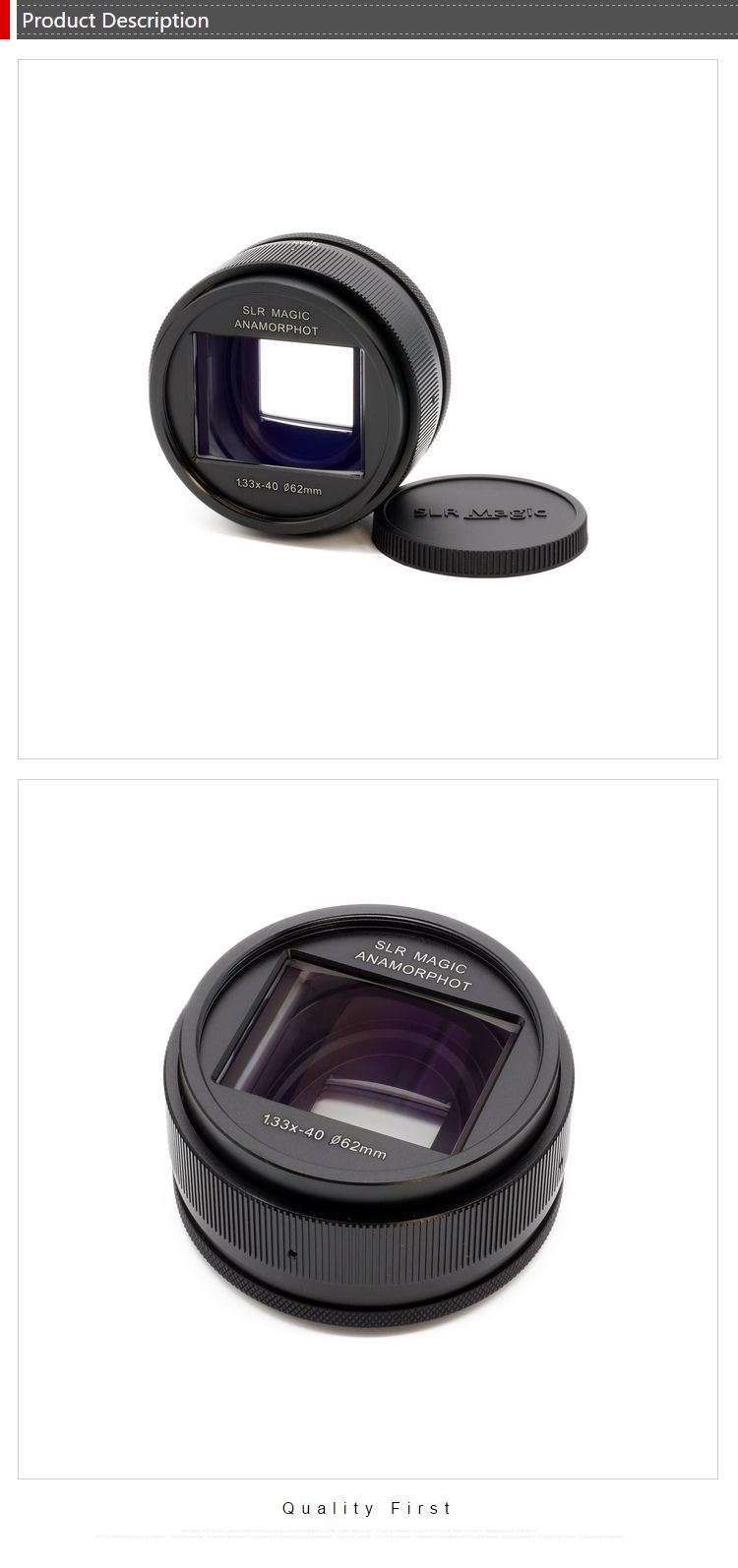 SLR Magic 1.33x - 40 Anamorphic Lens Adapters for Cameras