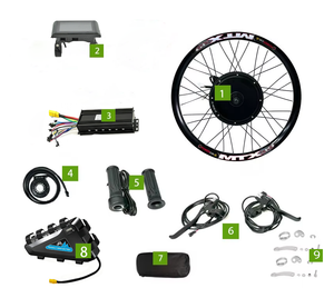 <span class=keywords><strong>Kit</strong></span> de conversion de vélo électrique 52V 60V 3000W 5000W 1500W avec <span class=keywords><strong>moteur</strong></span> de moyeu avant et arrière étanche certifié CE, batterie au lithium pour <span class=keywords><strong>VTT</strong></span> - Product Image 5