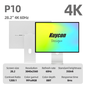 Kuycon P10 Model Unggulan Baru 8 Ms IPS 8 Bit 16.7m Warna 28.2 Inci Monitor Komputer 4k 60hz Layar Lebar Besar Dengan Braket - Product Image 2