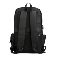 Sac à dos pour ordinateur portable avec port USB, poche pour batterie externe, compartiment antichoc pour ordinateur portable, sangle élastique, pour les voyages quotidiens, hommes et femmes