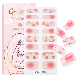 Tiras de <span class=keywords><strong>Uñas</strong></span> al por Mayor, las Mejores del Mercado, Moda Primavera-Verano, Diseño Francés con Cerezas, Adhesivos de Gel Semicurados con Lámpara UV <span class=keywords><strong>para</strong></span> <span class=keywords><strong>Uñas</strong></span> de <span class=keywords><strong>Niñas</strong></span> - Product Image 2