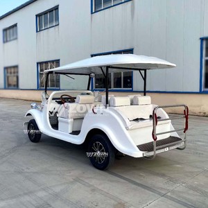 ZOWN Auto Clásico Eléctrico de 4 Ruedas, Diseño Retro con Interior de Lujo y Techo Abierto Blanco para Transporte VIP - Product Image 3