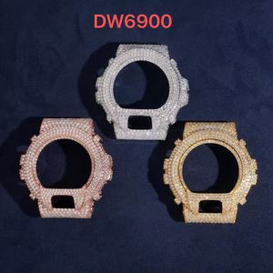 Montres pour hommes Hip Hop Iced Out DW6900, lunette <span class=keywords><strong>de</strong></span> montre personnalisée, boîtier <span class=keywords><strong>de</strong></span> montre <span class=keywords><strong>en</strong></span> moissanite - Product Image 2
