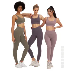 Vrouwen Nylon/Spandex Fitness Kleding Gym Dragen Sportbeha En Yoga Broek Naadloze Yoga Set