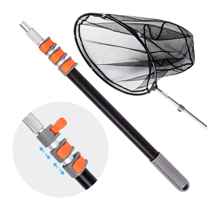 Vara telescópica a granel para redes <span class=keywords><strong>de</strong></span> pesca, barra extensible <span class=keywords><strong>de</strong></span> aluminio con abrazaderas <span class=keywords><strong>de</strong></span> bloqueo y compatibilidad universal con cabezales intercambiables - Product Image 1