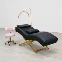 Table de Massage Pliante et Réglable Personnalisée pour Esthéticienne, Soins du Visage, Spa et Salon, Lit Courbé Rose pour Cils