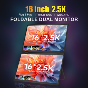 Extensor de Pantalla Doble para Laptop de 16 Pulgadas QHD para Trading y Juegos, Pantalla LCD/LED 2.5K IPS, Monitor Triple Plegable y Portátil - Product Image 2