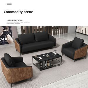 Sofá Moderno de Cuero con Mesa de Centro para Oficina, Recepción, Sala de Estar, Conjunto Combinado de Material PU - Product Image 5