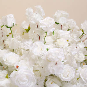 Chemin <span class=keywords><strong>de</strong></span> fleurs blanches artificielles WG240037-1 personnalisé <span class=keywords><strong>de</strong></span> haute qualité fleurs d'allée <span class=keywords><strong>de</strong></span> mariage chemin <span class=keywords><strong>de</strong></span> fleurs blanches artificielles - Product Image 3