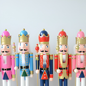 Hand Carved Painted 4FT Large Wooden <b>Nutcracker</b> for Christmas Retail Villa Home Holiday Gift Decor - Product Image 5