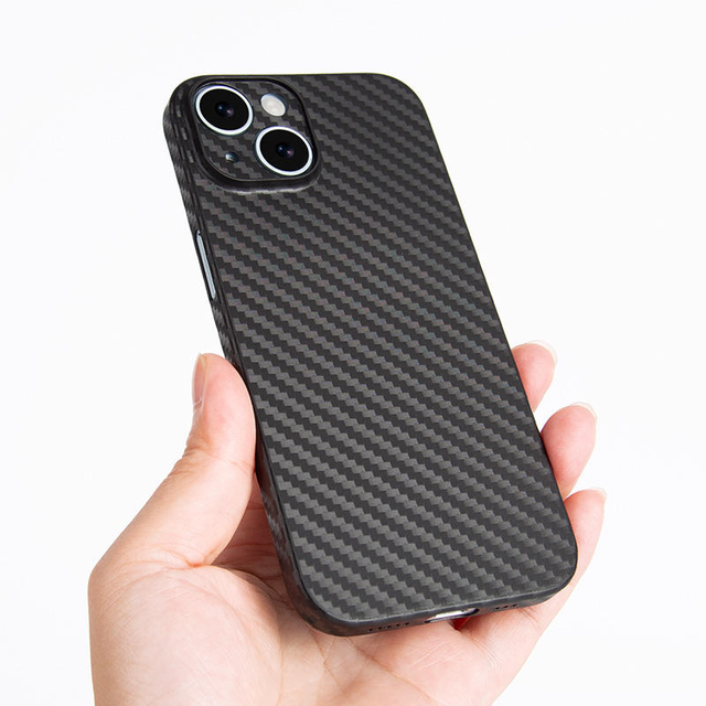 Shockproof Anti-scratch Smooth Carbon Fiber Grain PP Phone Cover Full Protection Mobile Phone Case for All iPhone Models