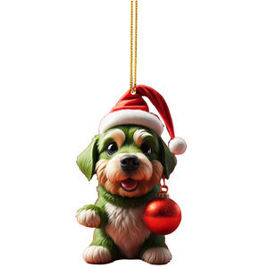 2025 Nueva Serie de piel verde <span class=keywords><strong>Grinch</strong></span> colgante decorativo de Navidad árbol de Navidad colgante pequeño decorativo - Product Image 5