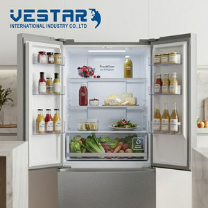 VRFG-420WPG-S New Design Four-Door French Door <b>Refrigerator</b> 420L Capacity Stainless Steel Silver LED Display Low Noise Large Cap - Product Image 1