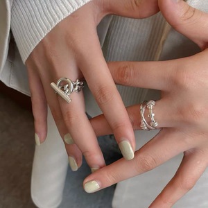 แหวนโซ่เงินแท้ S925 สำหรับผู้หญิง เครื่องประดับนิ้วแบบเปิดทันสมัย ใส่ได้ทุกวัน - Product Image 4