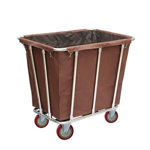 โรงงานสแตนเลสมัลติฟังก์ชั่รถเข็นผ้าลินินโรงแรมทําความสะอาดรถเข็นซักรีดล้อรถเข็นทําความสะอาดรถเข็นความจุขนาดใหญ่ - Product Image 4