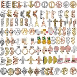 Cuenta de letra deslizante del alfabeto de 10mm, aleación de zinc de metal de calidad - Product Image 5