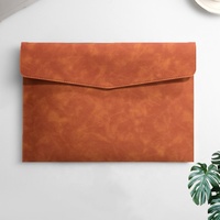 Bolsa de documentos de cuero PU A4 personalizada de fábrica, Cartera de oficina de negocios, carpeta de archivos, sobre, carpeta, paquete de archivos impermeable