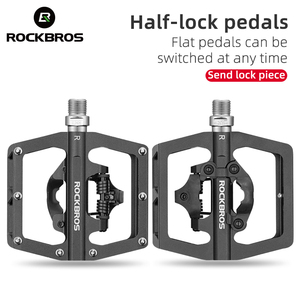 Pédales de vélo ROCKBROS, pédales de vélo de route et de montagne, pédales <span class=keywords><strong>SPD</strong></span> en alliage, pédales de vélo électrique à verrouillage - Product Image 6