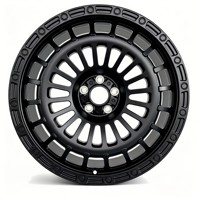 Rines Monobloque Forjados de Aleación T61, Estilo Beadlock Negro, Multiventana, para Camionetas Todoterreno, SUV 4x4, Vehículos de Calle