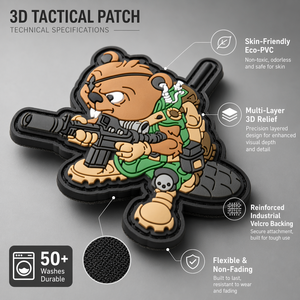 <b>Small</b>-batch Custom Embossed 3D Soft Rubber Silicone Patches Eco-Friendly Pvc Designer Patch for Jackets Bags - Product Image 3