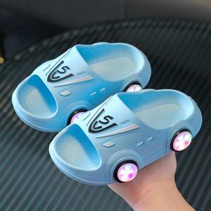 Nouveau été garçons et filles maison antidérapant intérieur lumineux dessin animé voiture pantoufles pour enfants - Product Image 5