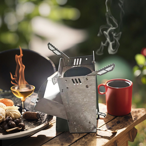 Fornello Rocket Portatile Pieghevole in Acciaio Inox per Campeggio, Escursionismo e Barbecue a <span class=keywords><strong>Legna</strong></span> - Product Image 5