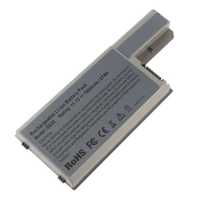 11.1V 7800mAh Laptop Battery for Dell Dell DF192 Latitude D820 D830 D531 D531N Precision M4300 Series