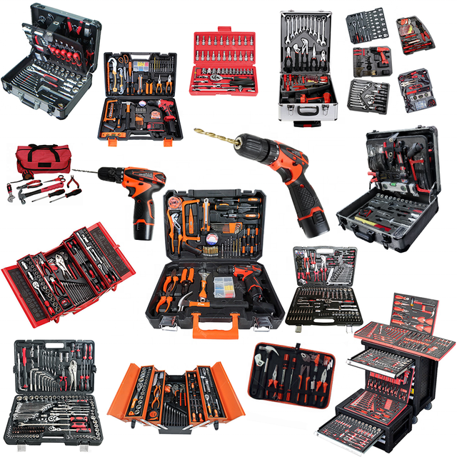 RT Tools High Quality Cordless Power Tool Combo Kit Plastic Cabinets and Wrench Sets Hand Source OEM Customization Available