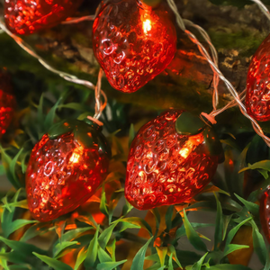 Nouvelles guirlandes lumineuses LED en plastique pour l'extérieur et l'intérieur avec un design en forme <span class=keywords><strong>de</strong></span> fraise, éclairage décoratif <span class=keywords><strong>de</strong></span> Noël pour la maison, pour ajouter <span class=keywords><strong>de</strong></span> la joie aux fêtes - Product Image 1