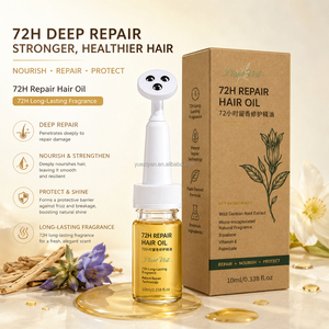 Sérum Capillaire Réparateur 72H à la Racine de <span class=keywords><strong>Gentiane</strong></span>, au Squalane et à la Vitamine E, Marque Blanche, pour le Contrôle des Frisotis et les Pointes Fourchues - Product Image 2