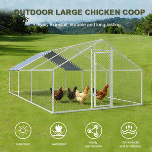 Enclos à poules en métal Strosen faciles à assembler avec couverture pour volailles de jardin - Product Image 6