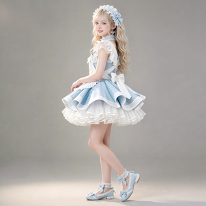 Vestido <span class=keywords><strong>de</strong></span> Sirvienta a Rayas, Disfraz <span class=keywords><strong>de</strong></span> Lolita, Disfraz <span class=keywords><strong>de</strong></span> Cosplay para Mujer, Vestido <span class=keywords><strong>Mini</strong></span> con Delantal Kawaii, Disfraz <span class=keywords><strong>de</strong></span> Anime para Fiesta <span class=keywords><strong>de</strong></span> Halloween, Atuendo <span class=keywords><strong>de</strong></span> Camarera - Product Image 2