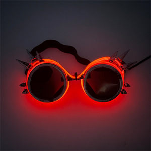 Lunettes Cyberpunk Clignotantes en Gros, Style Industriel Rétro avec Rivets, en Plastique Écologique, Lunettes LED pour Mariages et Fêtes - Product Image 4