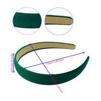12Pcs 2cm Velours Tissu Couvert Bandeau 6 Couleurs En Gros En Plastique Bandeau Antidérapant Femmes Cheveux Cerceau Chapeaux Résine Bande De Cheveux