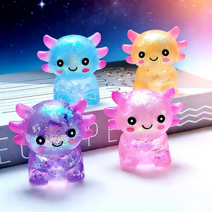 Jouet anti-stress en TPR en forme d'axolotl coloré, en gros, pour enfants, cadeau lumineux pour soulager le stress et booster l'humeur lors des journées chargées - Product Image 4