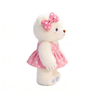 Ours en peluche personnalisé de haute qualité avec nœud et robe, rembourrage en coton PP, doux et mignon, pour enfants - Product Image 4