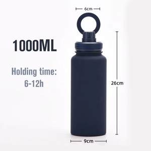 Nouvelle bouteille d'eau en <span class=keywords><strong>acier</strong></span> inoxydable 304 de 1000 ml avec support magnétique, double paroi sous vide, anti-fuite, gourde sport isolée - Product Image 3