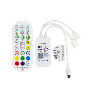 <span class=keywords><strong>Controller</strong></span> per Striscia LED WiFi con Assistente Vocale, <span class=keywords><strong>1</strong></span> Canale, Telecomando, Compatibile con Alexa e Google Assistant, Uscita 6A, Portata 15m, Durevole - Product Image 1