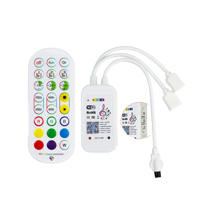 Smart WiFi+ RGB LED Neon Strip Remote Controller Multiple Keys Auto Music APP Universal for Light Strip